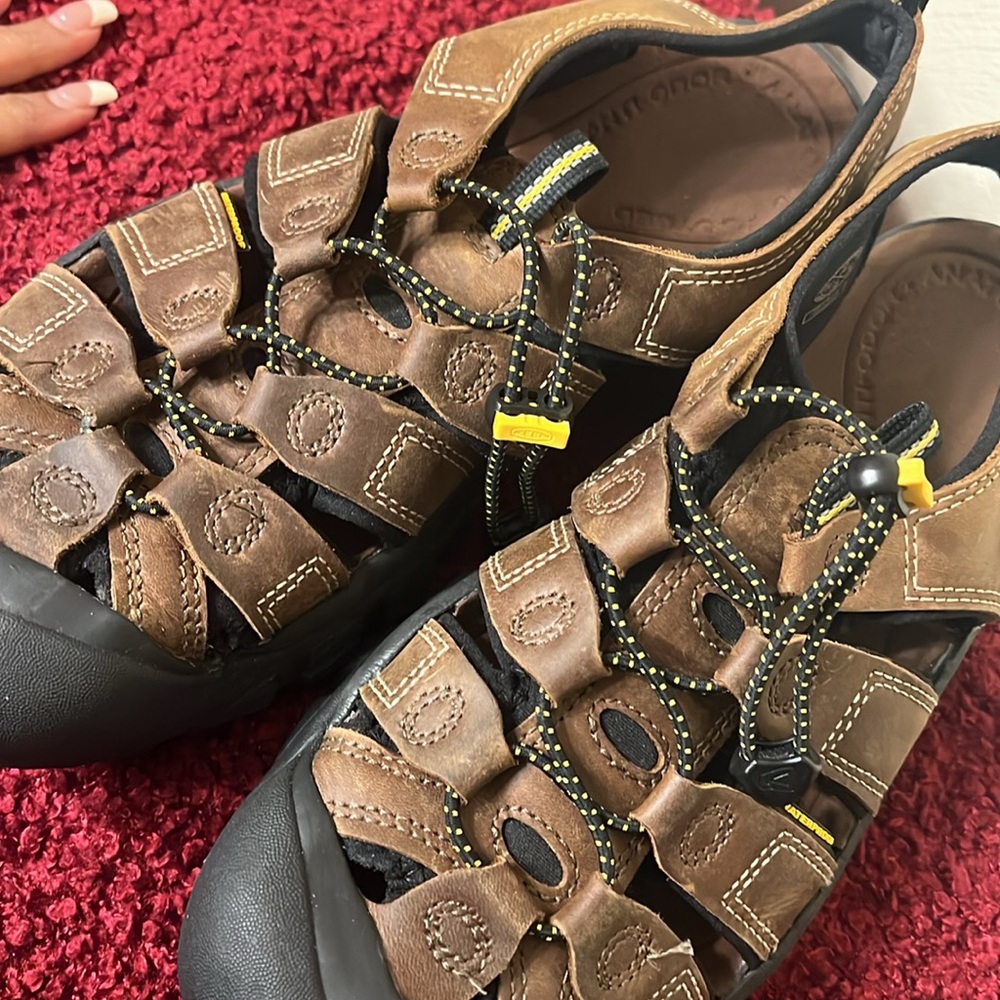 KEEN Leather Newport Shoes Water Hiking Sandals Outdoor Shoes brown Size… - Picture 16 of 17
